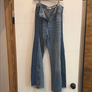 Chic Two-Tone Women's Flare Jeans